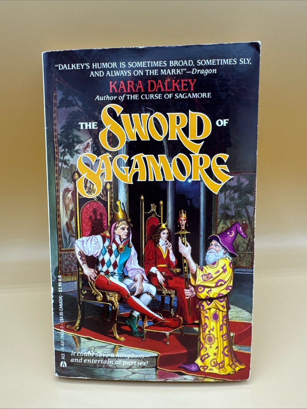 Sword of Sagamore by Kara Dalkey - 1st edition paperback  fantasy humor ACE 1989